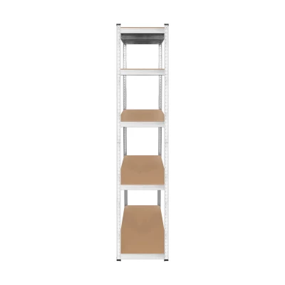 Rebel RB-1253 Kovový skladovací regál, 5 polic, 205 x 120 x 45 cm, 875 kg, stříbrná