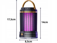 Verk 12360 Bezdrátová závěsná UV lampa proti komárům a dalšímu hmyzu, bílá
