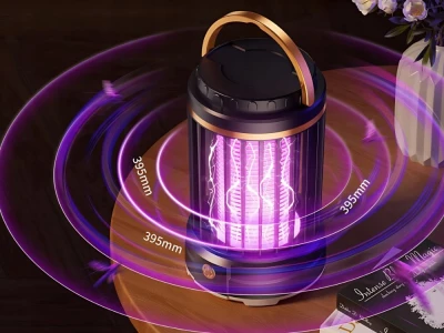 Verk 12360 Bezdrátová závěsná UV lampa proti komárům a dalšímu hmyzu, bílá
