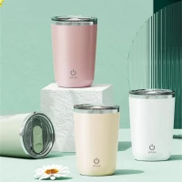 Verk 07375 Samomiešacia šálka na kávu 350 ml, ružová