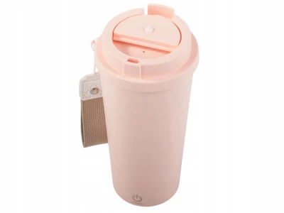 Verk 07383 Samomíchací šálek na kávu 400 ml, růžový