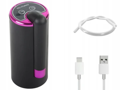 Verk 27519 Elektrická pumpa na fľašu na vodu USB, čierna