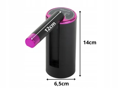 Verk 27519 Elektrická pumpa na fľašu na vodu USB, čierna