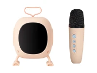Verk 27500 Karaoke Bluetooth reproduktor, bezdrátový mikrofon, růžový