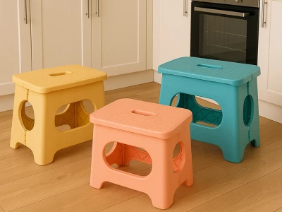 Verk 27478 Protiskluzová skládací stolička 23 x 16 x 20 cm, oranžová