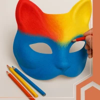 Ruhhy 26000 Sada kreativních kočičích masek 10 ks