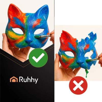 Ruhhy 26000 Sada kreativních kočičích masek 10 ks