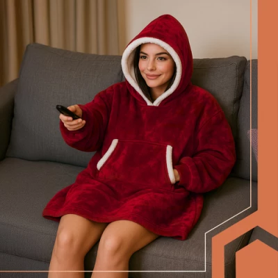 Ruhhy 26145 Televizní mikina s kapucí XXL, červená