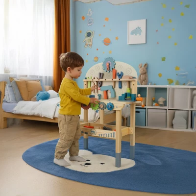 Kruzzel 26546 Drevený ponk s náradím 3 v 1