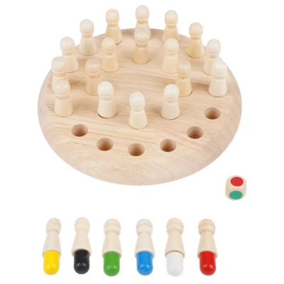 Kruzzel 26251 Dřevěné paměťové šachy