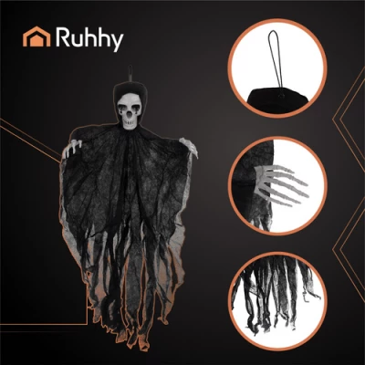 Ruhhy 26125 Čierna závesná kostra, HALLOWEEN