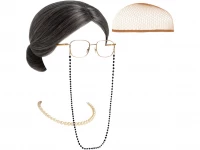 Ruhhy 26149 Kostým babičky - paruka, brýle a perly, Halloween 