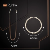 Ruhhy 26149 Kostým babičky - paruka, brýle a perly, Halloween 