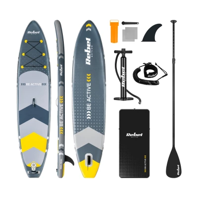 Rebel RBA-4500 Paddleboard SUP s príslušenstvom 350 cm, 135 kg, sivý