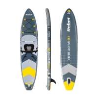 Rebel RBA-4501 Paddleboard SUP s príslušenstvom 350 cm, 140 kg, sivý