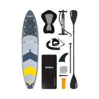 Rebel RBA-4501 Paddleboard SUP s príslušenstvom 350 cm, 140 kg, sivý