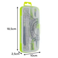 Maaleo 26170 Geometrická súprava v kufríku 10 kusov, zelená