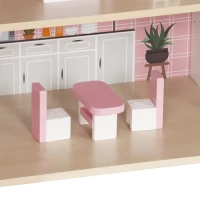 Kruzzel 26364 Domeček pro panenky XXL s LED osvětlením, dřevěný