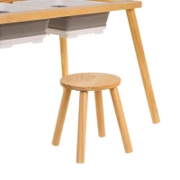 Kruzzel 26366 Senzorický stoleček s židličkou pro děti, dřevěný