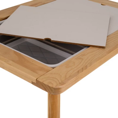 Kruzzel 26366 Senzorický stoleček s židličkou pro děti, dřevěný