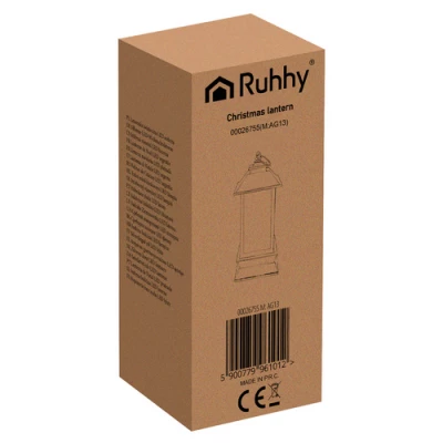 Ruhhy 26755 LED vánoční lucerna 12,5 cm, stříbrná