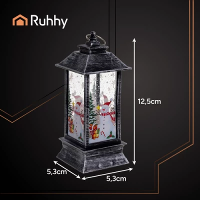 Ruhhy 26755 LED vánoční lucerna 12,5 cm, stříbrná