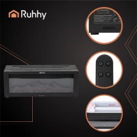 Ruhhy 26453 Dekorativní RGB LED zvlhčovač vzduchu s efektem plamene, černý