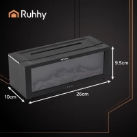 Ruhhy 26453 Dekorativní RGB LED zvlhčovač vzduchu s efektem plamene, černý