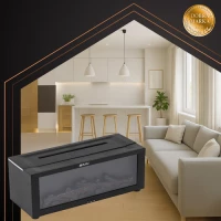Ruhhy 26453 Dekorativní RGB LED zvlhčovač vzduchu s efektem plamene, černý