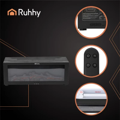 Ruhhy 26453 Dekorativní RGB LED zvlhčovač vzduchu s efektem plamene, černý
