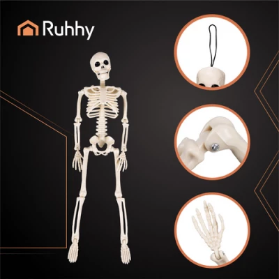 Ruhhy 26027 Lidská kostra dekorace na Halloween 40 cm 