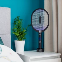Teesa TSA0163.1 Elektrická plácačka na muchy s UV svetlom, 3 v 1, čierna