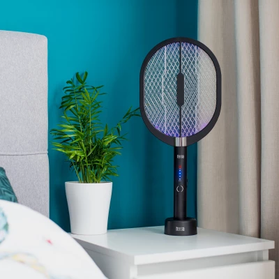 Teesa TSA0163.1 Elektrická plácačka na muchy s UV svetlom, 3 v 1, čierna