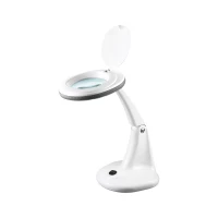 Rebel NAR0460-2 Stolní lampa s lupou 5D, 6W, 450 lm, bílá