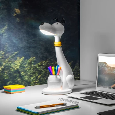 Rebel KOM1015.1 Stolní LED lampa s držákem na tužky, pes
