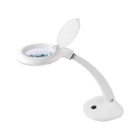 Rebel NAR0298-2 Stolní lampa s lupou 6W, 450 lm, 6500 K, bílá