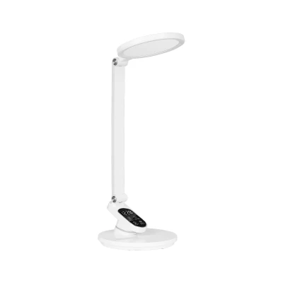 Rebel KOM1018 Stolní lampa s hodinami, 64 LED, bílá