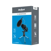 Rebel KOM1052 Studiový mikrofon pro PC se stativem PRO, černý