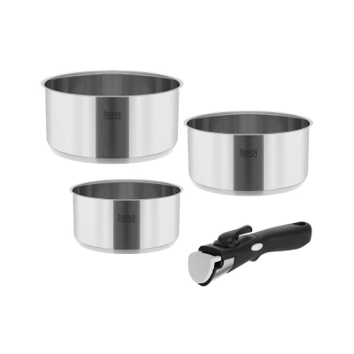 Teesa TSA0148 Sada nerezových hrnců s odnímatelnou rukojetí COOK EXPERT 3 ks