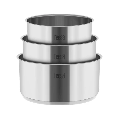 Teesa TSA0148 Sada nerezových hrnců s odnímatelnou rukojetí COOK EXPERT 3 ks