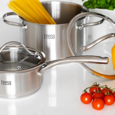 Teesa TSA0141 Sada hrncov z nehrdzavejúcej ocele COOK EXPERT MASTER 3 ks