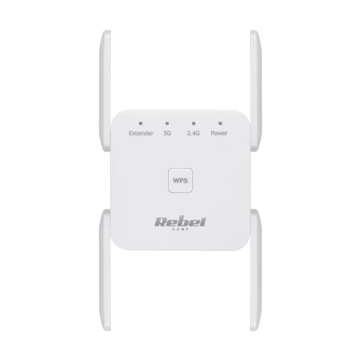 Rebel KOM1032 WiFi zesilovač signálu, 2,4+5 GHz, bílý