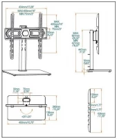Cabletech UCH0022 Univerzální stojan pro televizory s úhlopříčkou 32"-55", černý