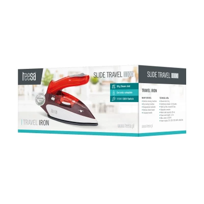 Teesa TSA2012 Cestovní žehlička Slide Travel 1100 W, červená