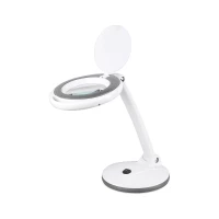 Rebel NAR0462-2 Stolní lampa s lupou 5D, 6W, 450 lm, 6500 K, bílá