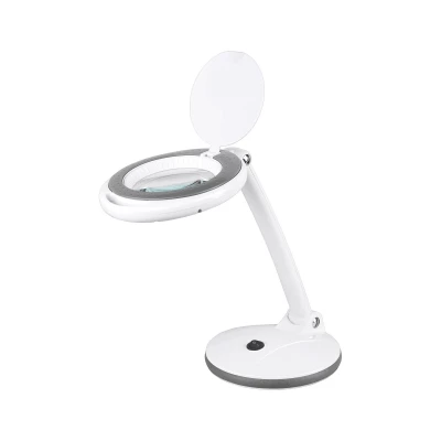 Rebel NAR0462-2 Stolní lampa s lupou 5D, 6W, 450 lm, 6500 K, bílá