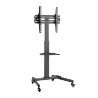 Cabletech UCH0218 Mobilný držiak na kolieskach pre televízory 32" - 55", čierny