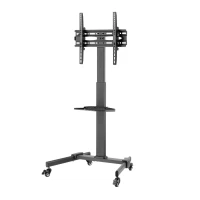 Cabletech UCH0218 Mobilný držiak na kolieskach pre televízory 32" - 55", čierny