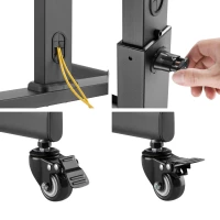 Cabletech UCH0218 Mobilný držiak na kolieskach pre televízory 32" - 55", čierny