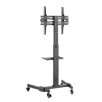 Cabletech UCH0218 Mobilný držiak na kolieskach pre televízory 32" - 55", čierny
